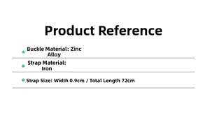Detailed size specifications for 0.9cm wide zinc alloy and iron fox pendant waist chain