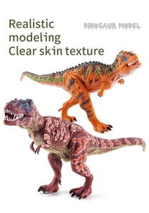 Realistic dinosaur model set featuring detailed skin textures and movable joints