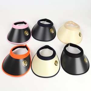 UPF 50+ UV protection sun visors in multiple colors with wide brims for outdoor wear