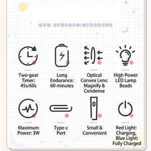 Portable mini LED nail lamp with 3W power and dual timer settings for fast UV gel curing
