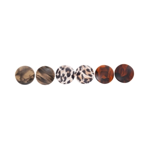 Ensemble de boucles d'oreilles vintage en résine léopard et marbre pour femme