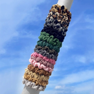 Lot de chouchous en velours côtelé colorés pour femmes en diverses couleurs douces
