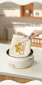 38cm round food-grade silicone mat with Shiba Inu pattern for high-temp disinfection