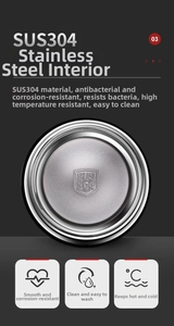 Macro detail of SUS 304 stainless steel interior liner with anti-corrosion properties