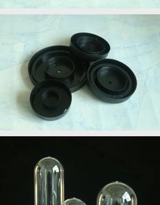 Multiple sizes of clear PET plastic dome covers with black round bases for crafts