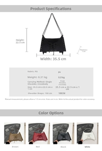 Sac bandoulière gothique élégant en cuir PU avec lanière de chaîne en métal.
