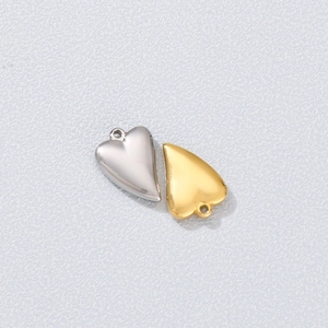 Heart Shape Pendant Stainless Steel DIY Jewelry Making Accessory For Necklace Bracelet Polished Smooth Surface Hip Hop Style