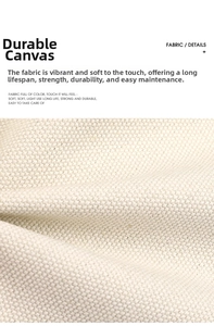 Canvas tote bag for women, casual fabric handbag with durable material and fine texture.