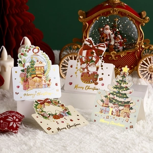 Christmas gold foil greeting cards with festive illustrations for holiday gifting and messages