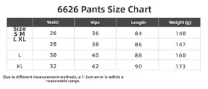 Tableau des tailles pour legging de yoga haute taille avec mesures taille et hanches