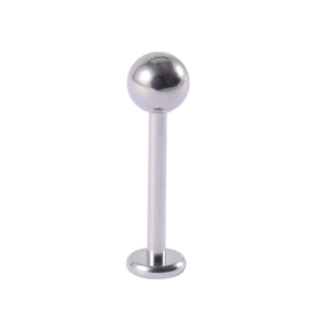 Polished G23 titanium barbell piercing stud with ball top for ears lips or cartilage