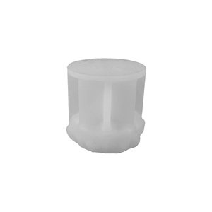 White silicone mold for DIY wedding dress candles with internal support structure