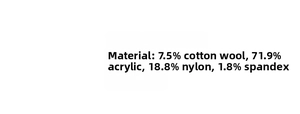 Detailed fabric composition of the wool shawl with 7.5% sheep wool and acrylic blend