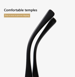 Detail of ergonomic black sunglasses temples designed for a secure and non-slip fit