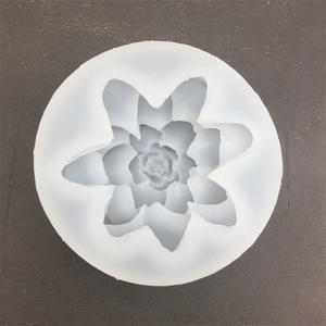 Detailed succulent flower silicone mold for resin plaster and mousse cake crafts