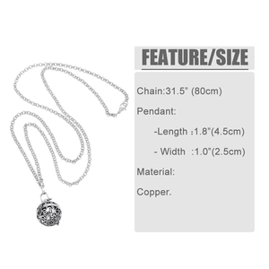Detailed size specifications for hollow copper butterfly pendant with long 80cm chain