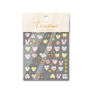 Autocollants 5D pour ongles avec motifs mignons de lapins, d'ours et de cœurs