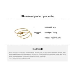Détail d'un bracelet serpent doré montrant le matériau en fer et le motif gravé