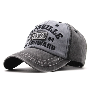 Vintage Baseball Cap Washed Cotton Distressed Retro Embroidered Adjustable Outdoor Sun Hat For Men Women