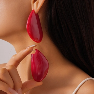 Boucles D'oreilles Goutte En Résine Géométrique Irrégulière Avec Tige En Argent Sterling 925 Mode Vintage Pour Femmes
