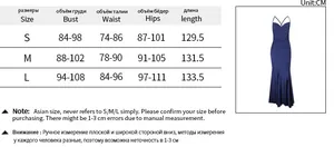 Guide des tailles avec mesures de poitrine et hanches pour la robe longue en satin