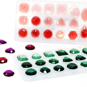 Kit stampi in silicone per pietre preziose in varie forme per creazione gioielli fai da te
