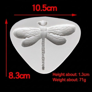 Dragonfly silicone mold for fondant and resin art, size 10.5x8.3cm for DIY cake decor