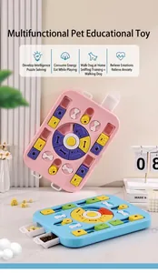 Puzzle alimentatore per animali con cursori a osso e scomparti a cassetto per cani