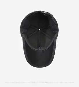 Detailed interior view of thermal winter cap with premium wool blend stitching