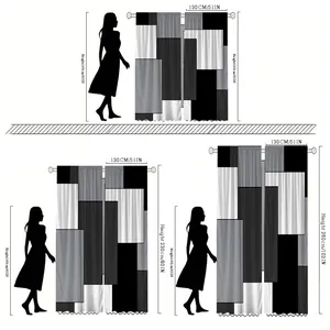 Size chart showing three curtain height options: 160cm, 230cm and 260cm with 130cm width