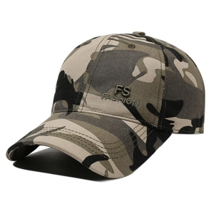 Casquette de baseball camouflage classique avec broderie FS FASHION et visière courbée