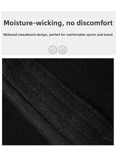 Detail of widened sweatband in men's winter flat cap for moisture-wicking comfort
