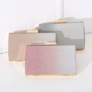 Sparkling gradient evening clutch bag for women with glitter finish in multiple colors