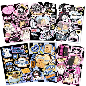 Cartoon Animal Stickers PVC Waterproof For DIY Scrapbooking Laptop Phone Case Notebook Colorful Kidcore Style Decals