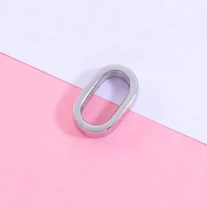 Mirror Polished Stainless Steel Oval Link Connectors For DIY Jewelry Making Findings Smooth Metallic Geometric Accessories