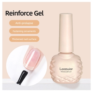 Macro view of Lanmuiar 10ml reinforce gel bottle with high transparency gel texture