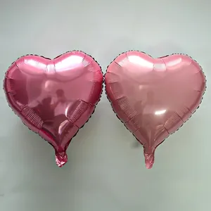 18-inch heart-shaped foil balloons in pink and rose gold for party and wedding decor