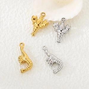 Détails de pendentifs homard et crevette en or et argent pour création de bijoux DIY
