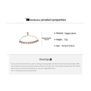 Technical specifications of pink zircon heart bracelet with dimensions 26.5cm and 11g weight
