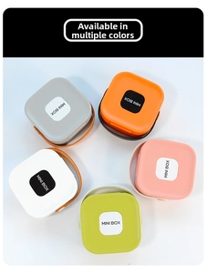Mini contenitori portaoggetti per gioielli in cinque colori con pratici passanti