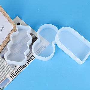 3-pack geometric silicone molds with wave, arch and gourd shapes for DIY candles