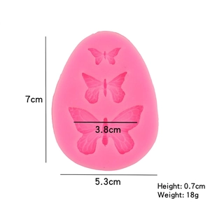Pink butterfly silicone fondant mold for cake decorating and DIY baking chocolate tools