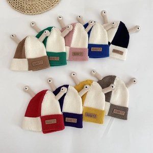 Bonnet Tricoté Pour Enfants Escargot Mignon Tentacules Antennes Drôle Bloc De Couleur Acrylique Chaud Pour Bébé