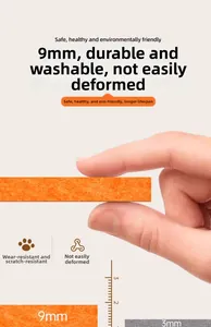 Detail of 9mm thick orange felt cat scratcher showing durable fiber texture and thickness