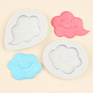 DIY cartoon cloud silicone molds for fondant cakes and handmade resin clay crafts