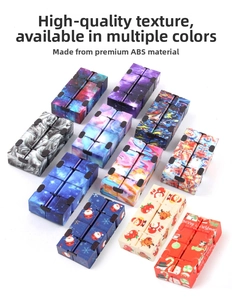 Detailed collection of premium ABS infinity cubes with starry and marble patterns