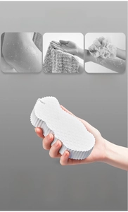 Soft PVA bath sponge for kids with non-slip texture for painless skin cleaning