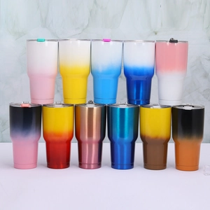 Collection de gobelets 30oz en acier inoxydable avec plusieurs dégradés de couleurs vifs