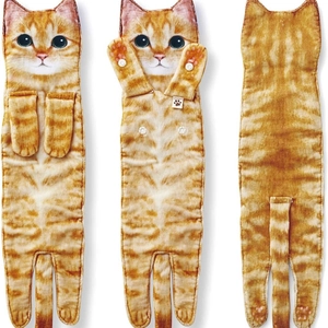 Cute Cat Shaped Hand Towel For Kitchen Bathroom Microfiber Absorbent Soft Hanging Hand Towels Cartoon Animal Decorative Towel For Kids Adults
