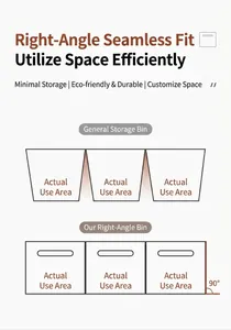 Detail showing 90-degree right-angle design for seamless space-saving cabinet storage